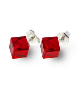 SPARK KOLCZYKI MEDIUM CUBE STUDS LIGHT SIAM 