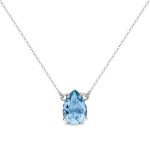 SPARK NASZYJNIK PARISO SINGLE AQUAMARINE