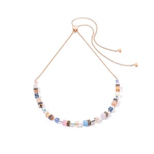 NASZYJNIK LIGHT BLUE-ROSE